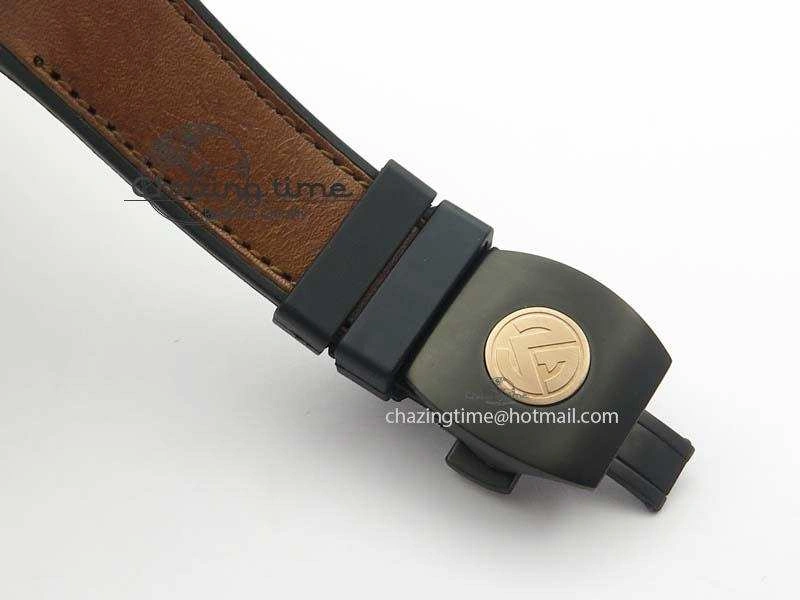 SmoothTexture Casablanca VanGuard Forged Carbon Black Dial On Brown Leather Strap A 6601