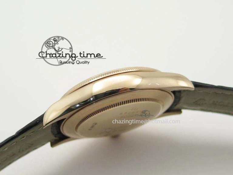 Seasonal Cellini 50505 RG Pink Dial On Black Leather Strap A2813 BP Maker 4033
