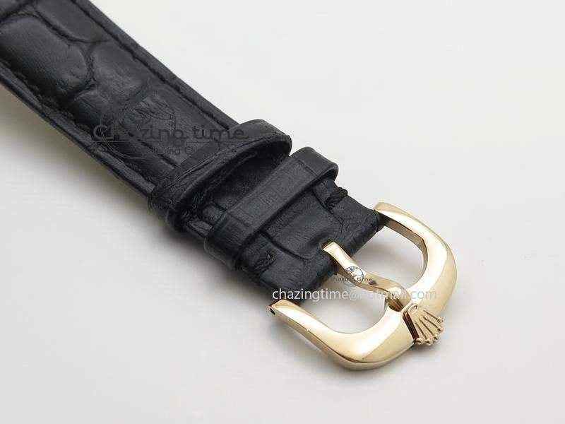 Seasonal Cellini 50505 RG Pink Dial On Black Leather Strap A2813 BP Maker 4033