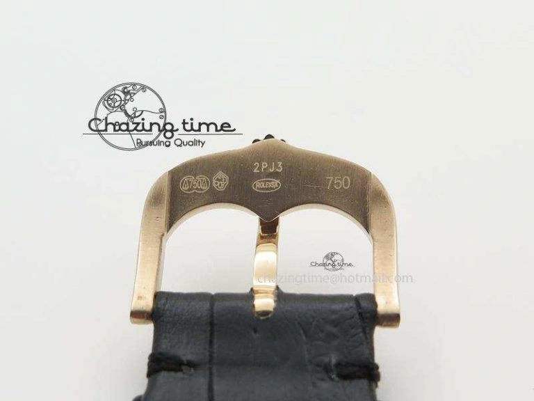 Seasonal Cellini 50505 RG Pink Dial On Black Leather Strap A2813 BP Maker 4033
