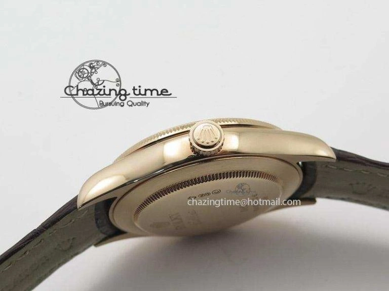 Classic Cellini 50505 RG White Dial on Brown Leather Strap A2824 BP Maker 4046