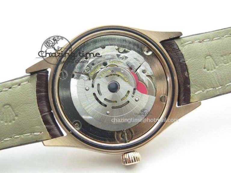 Classic Cellini 50505 RG White Dial on Brown Leather Strap A2824 BP Maker 4046