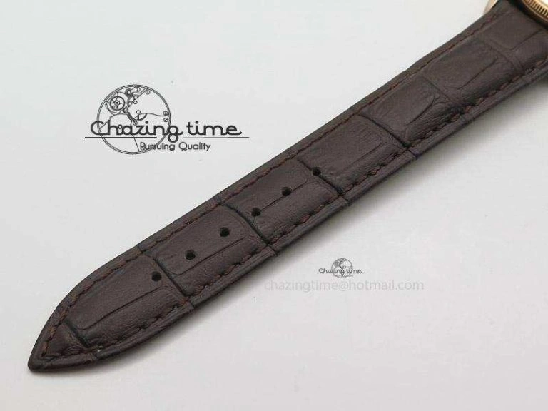 Classic Cellini 50505 RG White Dial on Brown Leather Strap A2824 BP Maker 4046