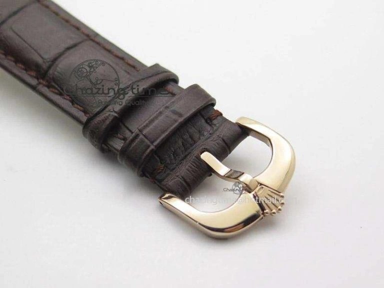 Classic Cellini 50505 RG White Dial on Brown Leather Strap A2824 BP Maker 4046
