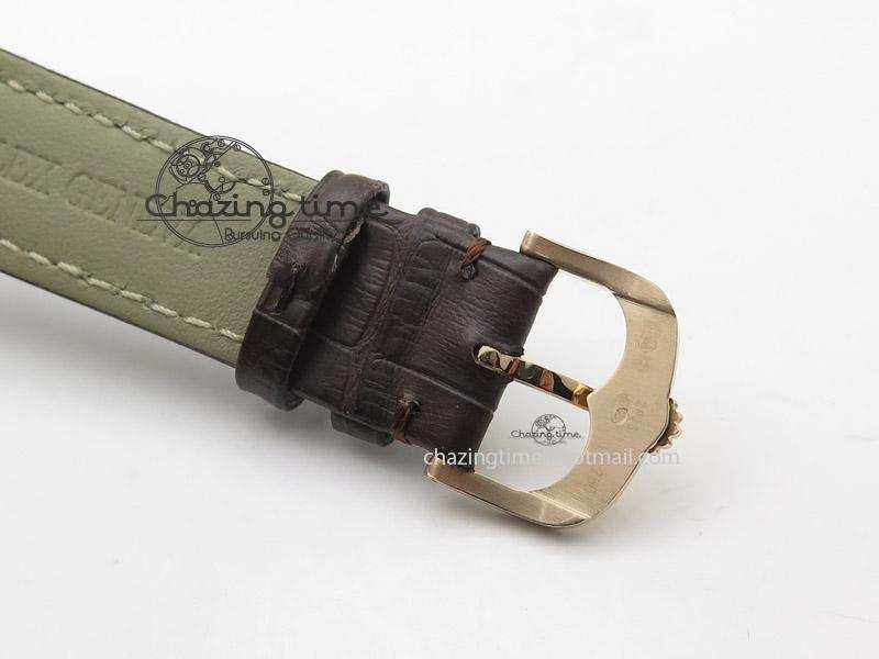 Classic Cellini 50505 RG White Dial on Brown Leather Strap A2824 BP Maker 4046