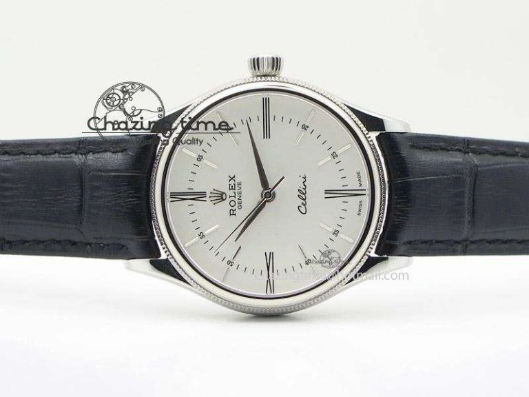 Cellini 50505 SS White Dial on Black Leather Strap A2824 BP Maker Unique 4044