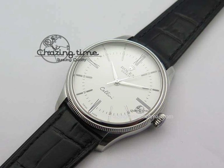 Cellini 50509 MK Best Edition SS White Roman Dial On Black Leather Strap A3121 V SportInspired 3704