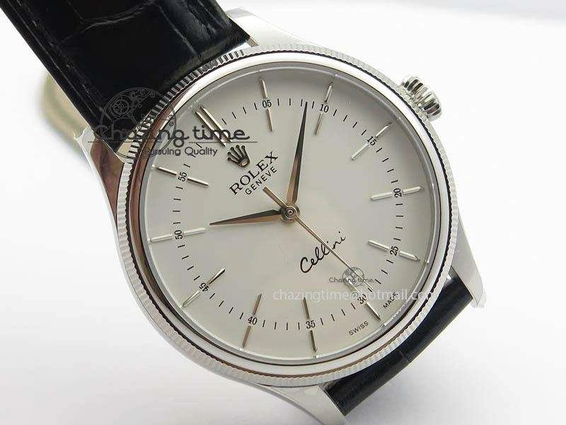 Cellini 50509 MK Best Edition SS White Sticks Dial On Black Leather Strap A3121 V DailyWear 3703