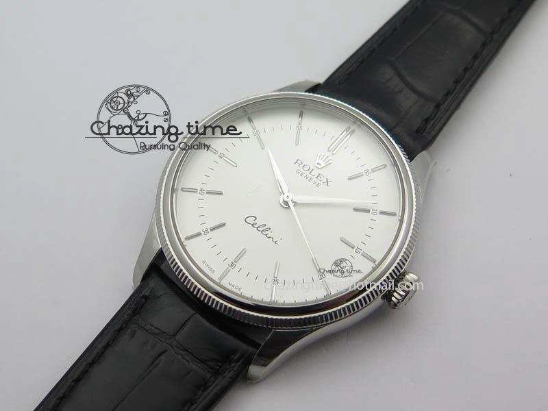 Cellini 50509 MK Best Edition SS White Sticks Dial On Black Leather Strap A3121 V DailyWear 3703