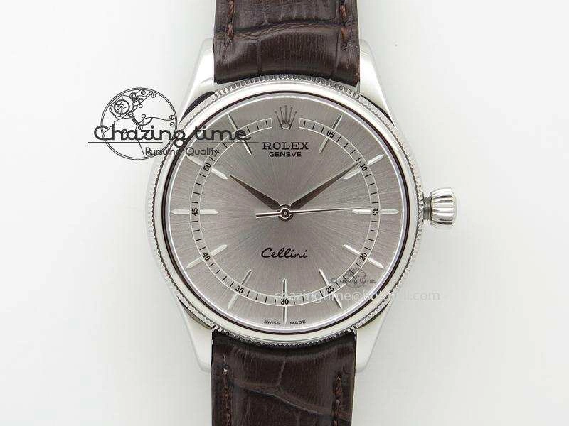 Cellini 50509 SS Sliver Dial On Brown Leather Strap A2813 BP Maker Durable 4036