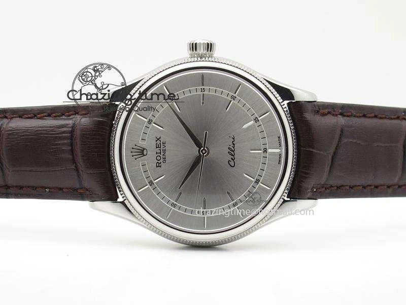 Cellini 50509 SS Sliver Dial On Brown Leather Strap A2813 BP Maker Durable 4036