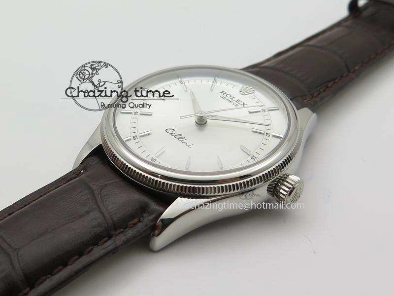 Cellini 50509 SS Sliver Dial On Brown Leather Strap A2813 BP Maker Durable 4036