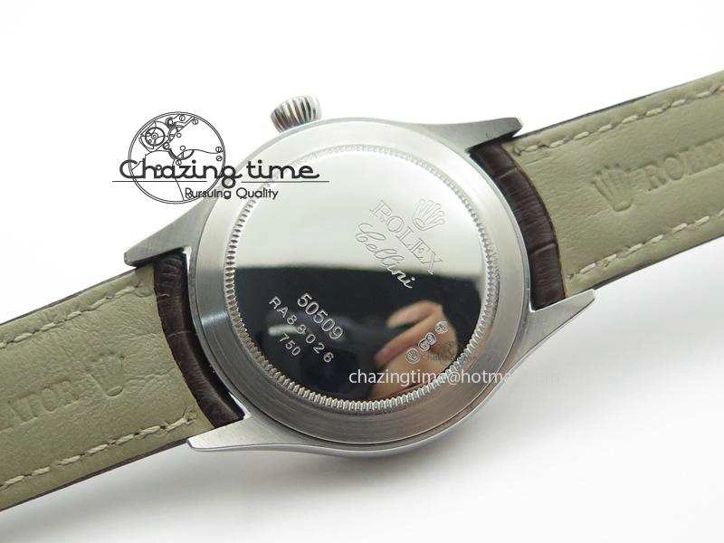 Cellini 50509 SS Sliver Dial On Brown Leather Strap A2813 BP Maker Durable 4036