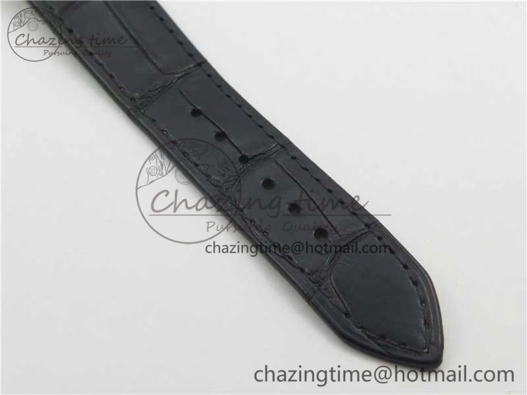 Resilient Cellini 50519 Real Date RG BP Maker Best Edition Black Dial Stick Markers on Black Leather Strap SA 3088