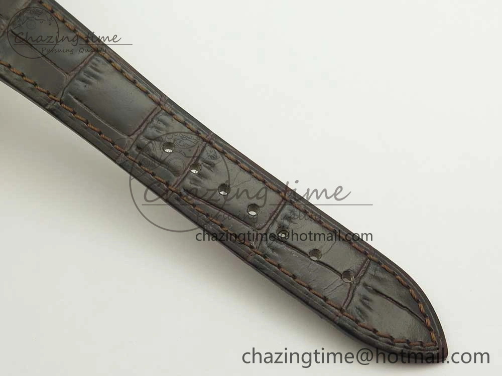 Lightweight Cellini 50519 Real Date RG MK Best Edition Black Dial Sticks Markers on Brown Leather Strap A 3318