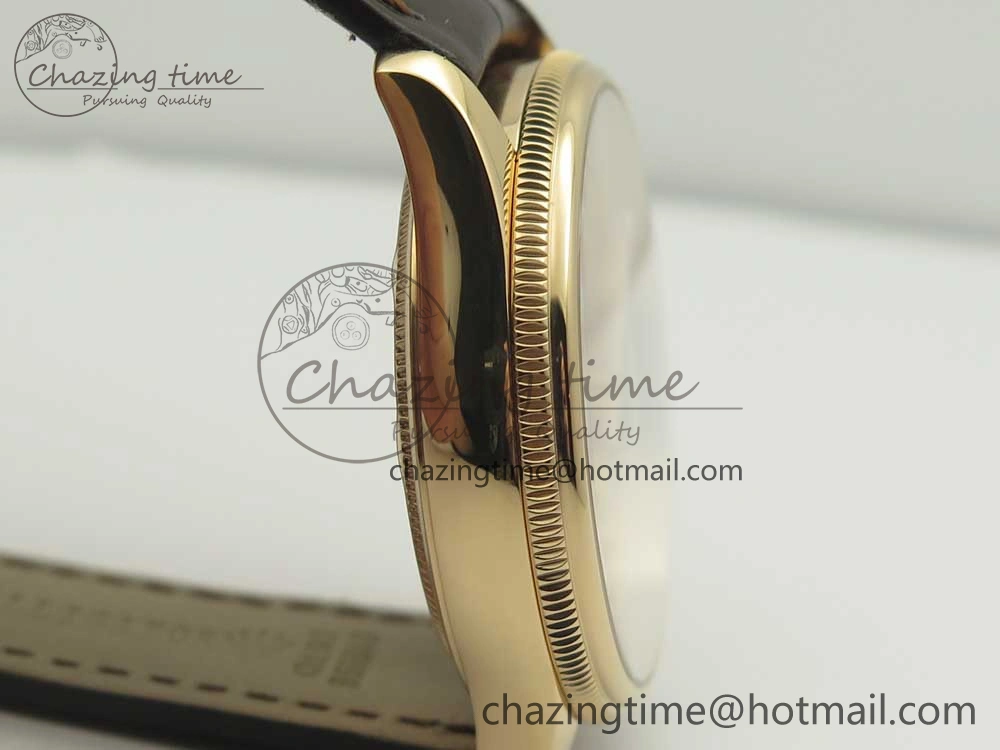 Cellini 50519 Real Date RG MK Best Edition White Dial Sticks Markers on Brown Leather Strap A Comfortable 3317