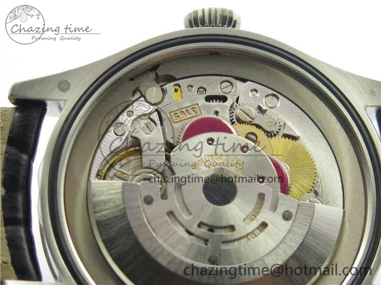 SmoothTexture Cellini 50519 Real Date SS BP Maker Best Edition Black Dial Sticks Markers on Black Leather Strap SA 3087