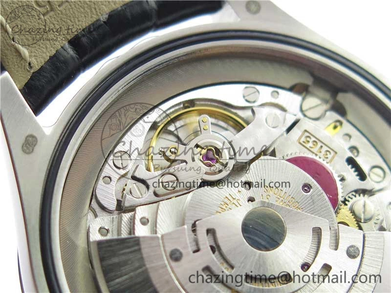 SmoothTexture Cellini 50519 Real Date SS BP Maker Best Edition Black Dial Sticks Markers on Black Leather Strap SA 3087