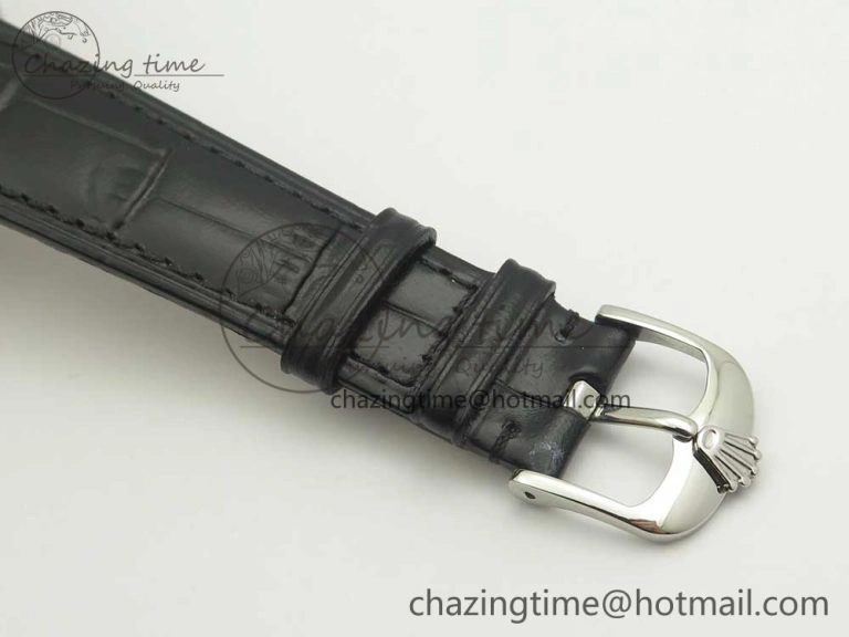 Cellini 50519 Real Date SS MK Best Edition Black Dial Sticks Markers on Black Leather Strap A Affordable 3321
