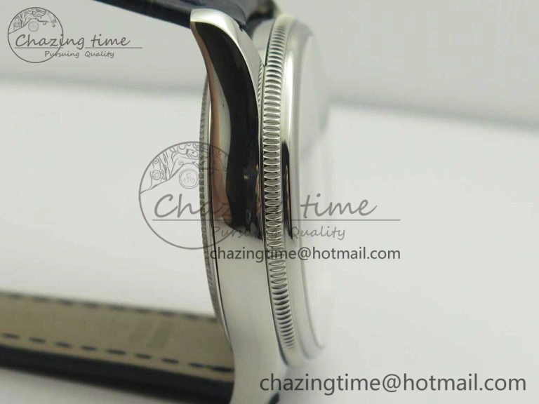 Cellini 50519 Real Date SS MK Best Edition Blue Dial Sticks Markers on Blue Leather Strap A FastDry 3320