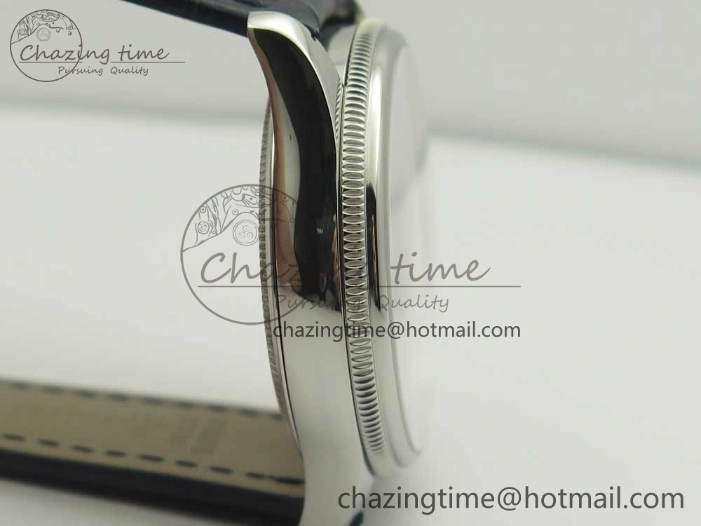 Cellini 50519 Real Date SS MK Best Edition Blue Dial Sticks Markers on Blue Leather Strap A FastDry 3320