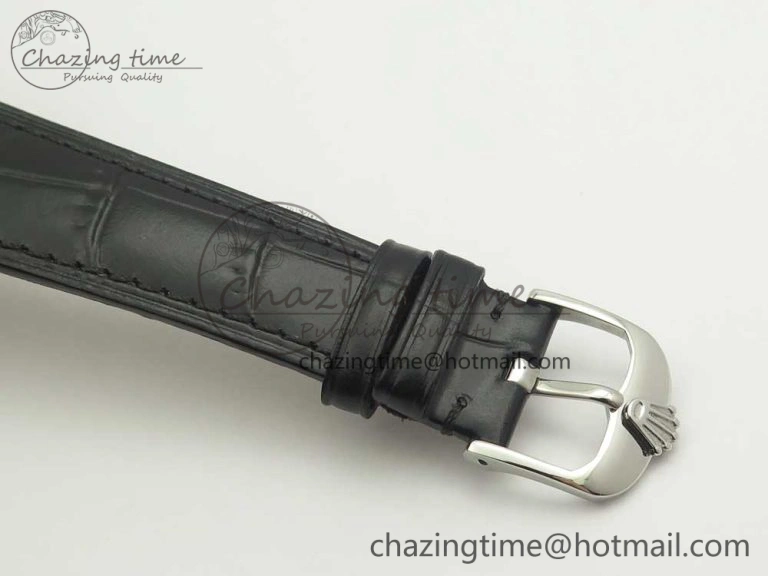 Cellini 50519 Real Date SS MK Best Edition Silver Dial Sticks Markers on Black Leather Strap A Casual 3319