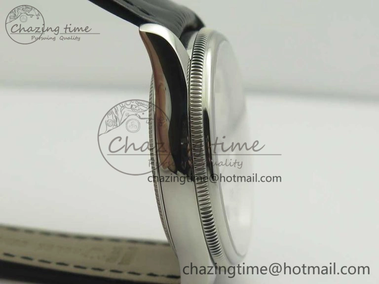 Cellini 50519 Real Date SS MK Best Edition Silver Dial Sticks Markers on Black Leather Strap A Casual 3319