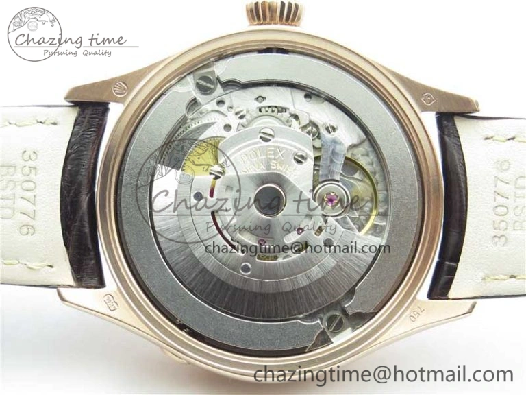 Cellini 50535 Moon RG KZF Best Edition White Dial on Brown Leather Strap A3195 ( Free Tool) Stylish 2922