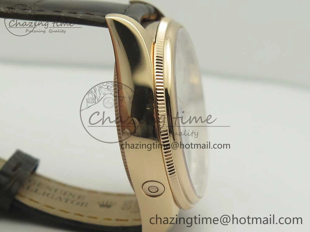 TravelReady Cellini 50535 Moon RG RXW Best Edition White Dial on Brown Leather Strap A 3332