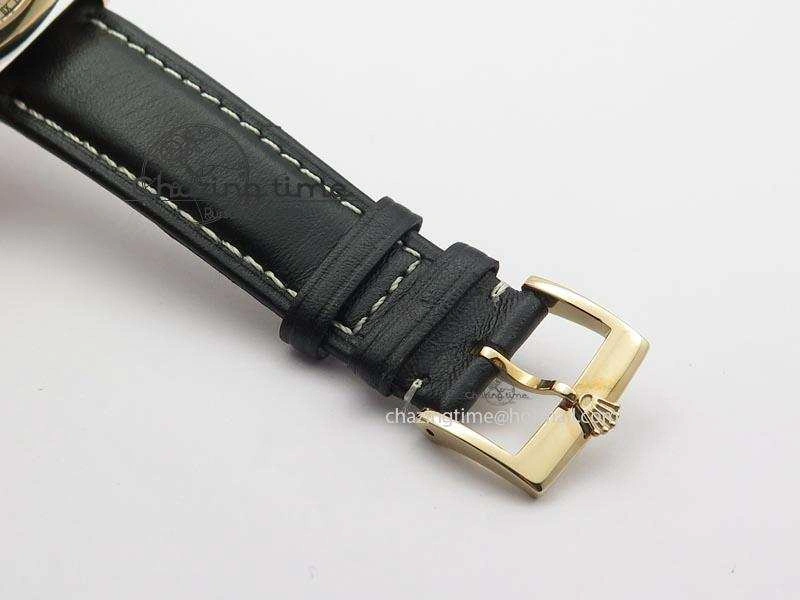 WellDesigned Cellini Date RG Rose Gold Dial Numeral Markers On Black Leather Strap A 3884