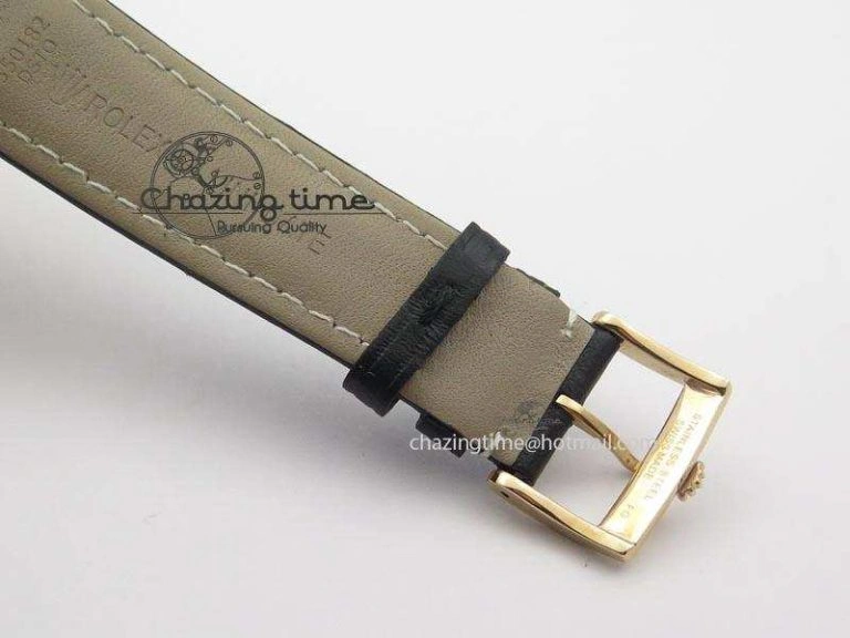 WellDesigned Cellini Date RG Rose Gold Dial Numeral Markers On Black Leather Strap A 3884