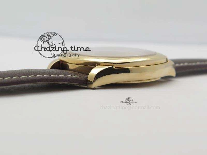 FashionForward Cellini Date RG White Dial Numeral Markers On Brown Leather Strap A 3876