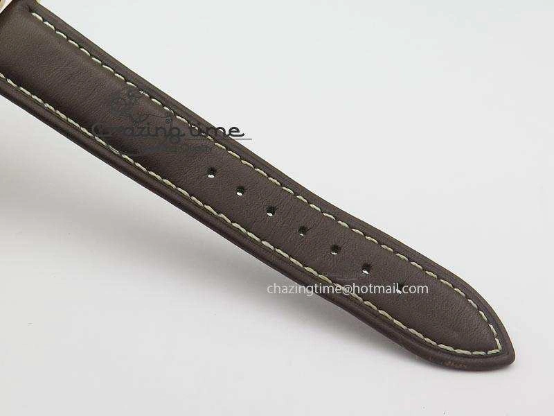 FashionForward Cellini Date RG White Dial Numeral Markers On Brown Leather Strap A 3876