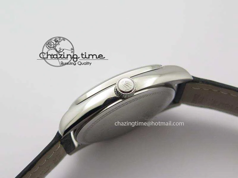 Lightweight Cellini Date SS Black Dial Numeral And Stick Markers On Black Leather Strap A 3890