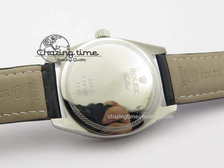 Lightweight Cellini Date SS Black Dial Numeral And Stick Markers On Black Leather Strap A 3890