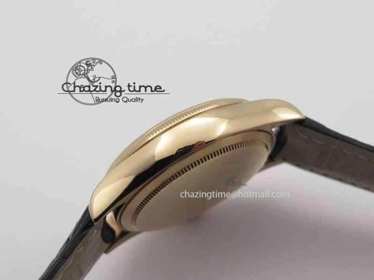 FashionForward Cellini Date VF Best Edition RG Black Dial Stick Markers On Black Leather Strap A 3723