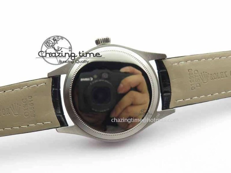 StreetReady Cellini Date VF Best Edition SS Black Dial Stick Markers On Black Leather Strap A 3725