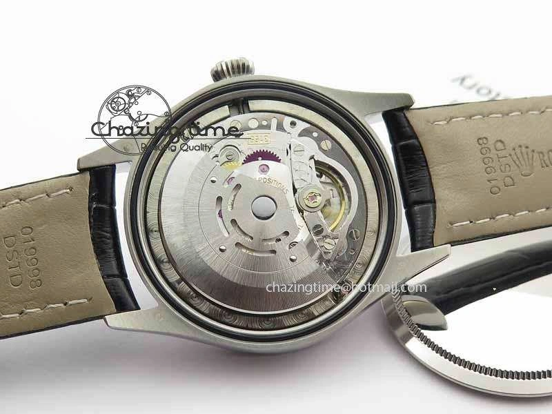 StreetReady Cellini Date VF Best Edition SS Black Dial Stick Markers On Black Leather Strap A 3725