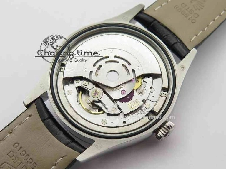 StreetReady Cellini Date VF Best Edition SS Black Dial Stick Markers On Black Leather Strap A 3725