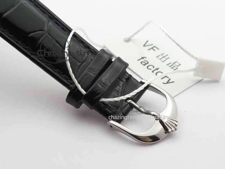 StreetReady Cellini Date VF Best Edition SS Black Dial Stick Markers On Black Leather Strap A 3725