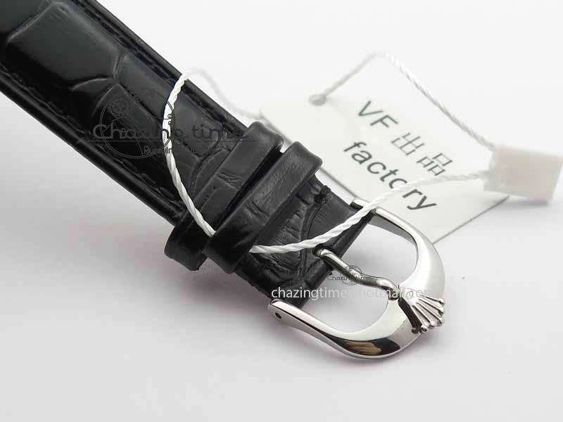StreetReady Cellini Date VF Best Edition SS Black Dial Stick Markers On Black Leather Strap A 3725
