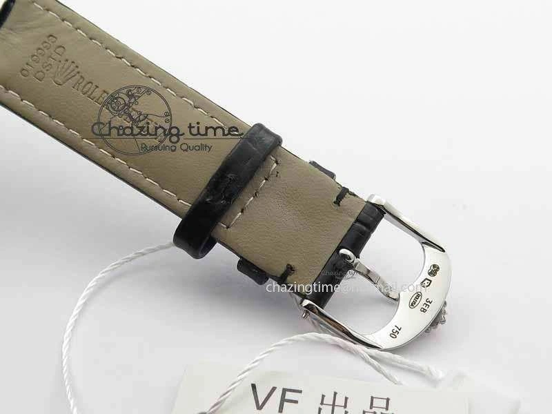 StreetReady Cellini Date VF Best Edition SS Black Dial Stick Markers On Black Leather Strap A 3725