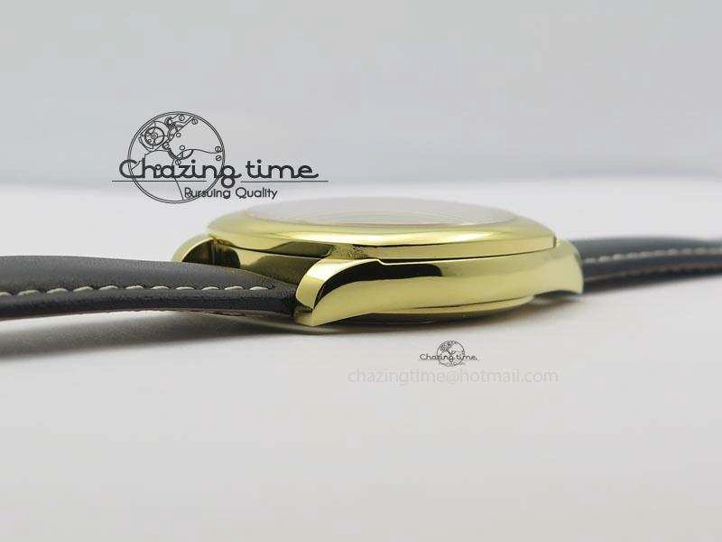 Cellini Date YG Black Dial Numeral And Stick Markers On Brown Leather Strap A EasyMatch 3880