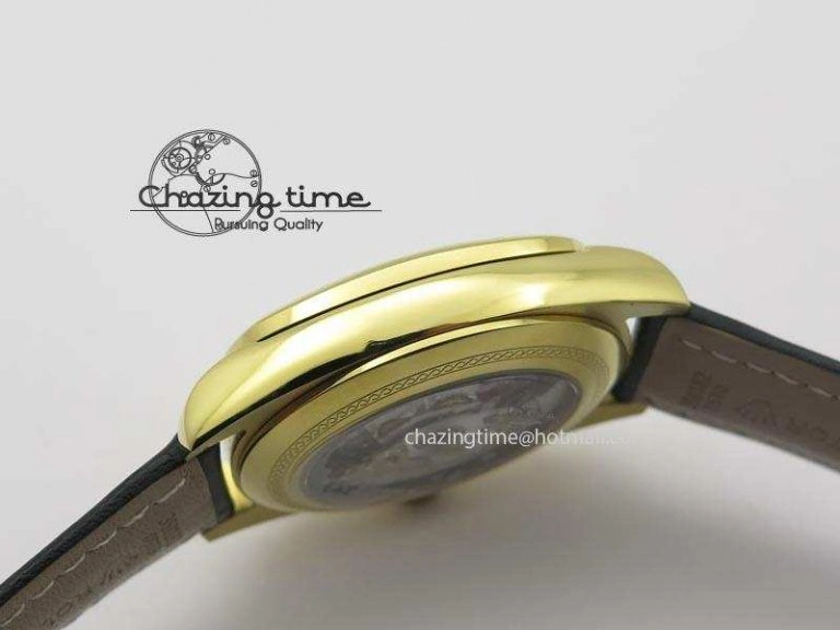 Cellini Date YG Black Dial Numeral And Stick Markers On Brown Leather Strap A EasyMatch 3880