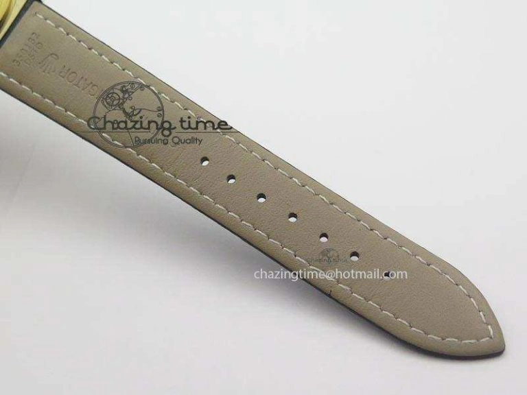 Cellini Date YG Black Dial Numeral And Stick Markers On Brown Leather Strap A EasyMatch 3880