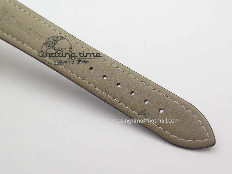 Cellini Date YG White Numeral Dial On Brown Leather Strap A TravelReady 3883