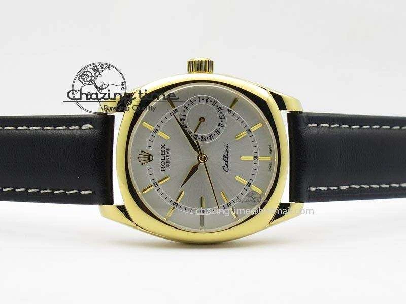 Cellini Date YG White Stick Dial On Black Leather Strap A Practical 3881