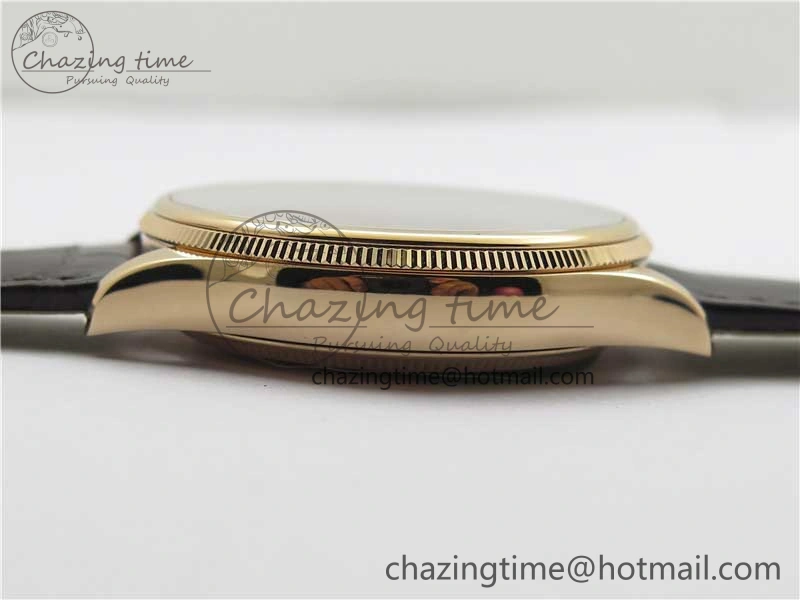 RelaxedFit Cellini RG KZF 1:1 Best Edition Black Dial on Brown Leather Strap SA 2777