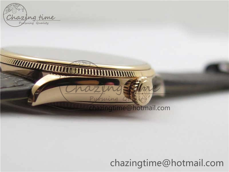 Chic Cellini RG KZF 1:1 Best Edition White Dial Roman Markers on Brown Leather Strap SA 2778