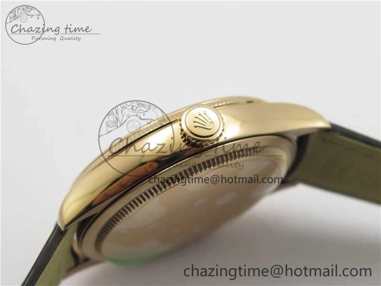 Chic Cellini RG KZF 1:1 Best Edition White Dial Roman Markers on Brown Leather Strap SA 2778